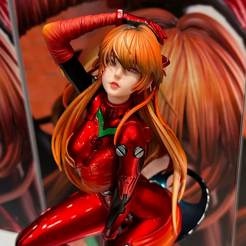 Evangelion Anime Merchandise - 新世紀エヴァンゲリオン アスカ 戦闘服 39cm ベース付き静的フィギュア アニメグッズ