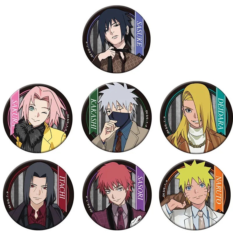 Anime Merchandise Ideas - ナルト サスケ アニメ バッジ ピン セット