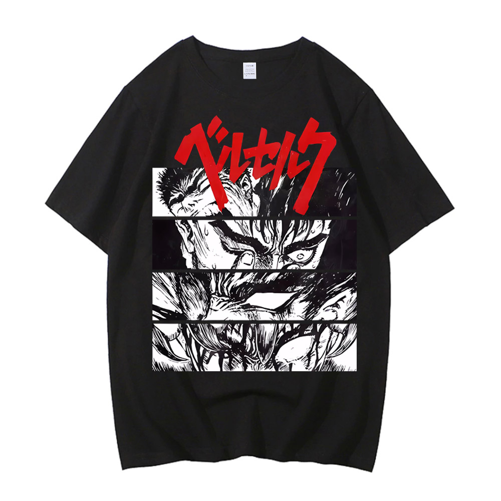 Anime Merchandise Store In Japan - 2026年新作ホットサマーアニメ ベルセルクTシャツ 夏 メンズ レディース 高品質コットンTシャツ
