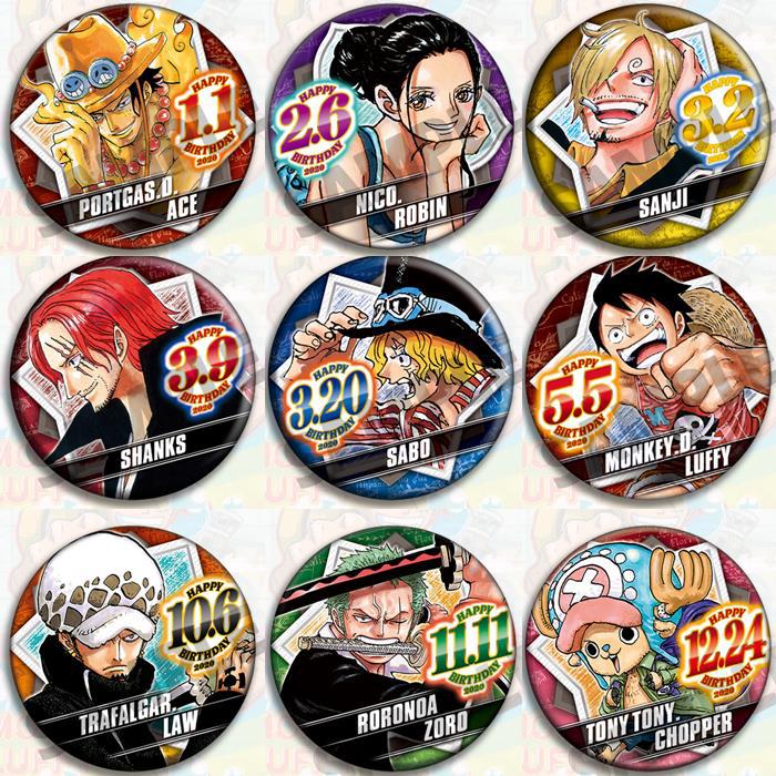 Zoro Anime Merchandise - ワンピースアニメバッジセット公式グッズ2020誕生日コレクションルフィゾロチョッパーサボエースコスプレアクセサリーピンギフト