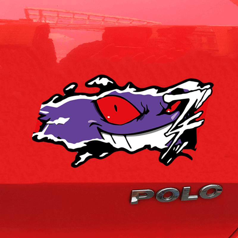 Pokemon Anime Merchandise - クールなアニメグッズ 車用ステッカー ゲンガー ポケモン 邪悪な笑顔スタイル スクラッチステッカー