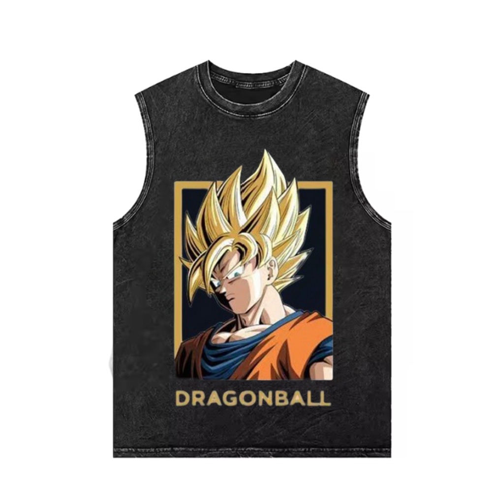 Anime Merchandise Store In Japan - 新しいドラゴンボールプリントメンズタンクトップ女性のノースリーブシャツヴィンテージウォッシュベストジム Tシャツ Y2k 服特大夏