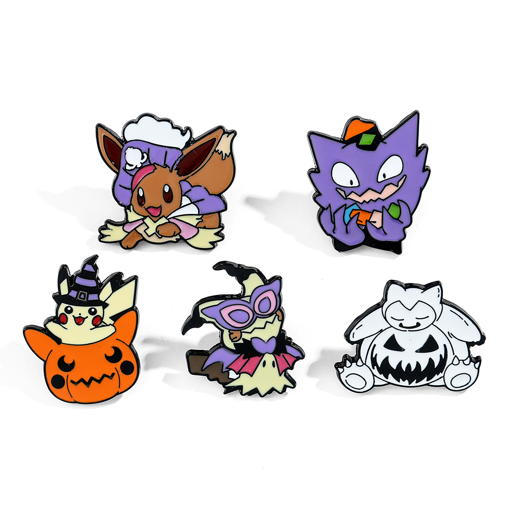 Pokemon Anime Merchandise - アニメブローチ 面白い漫画キャラクター カビゴン ピカチュウ ゲンガー メタルバッジ