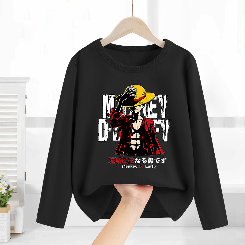ワンピース長袖アニメプリントトップスベースレイヤーシャツ少年 - Anime Themed Merchandise のレビューと価格