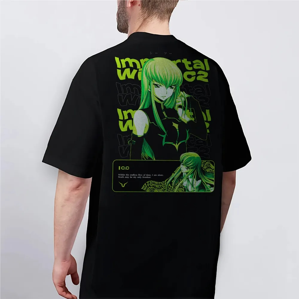 新コードギアス Tシャツ C.C. キャラクター緑髪不滅の魔 - Anime Merchandise Store In Japan のレビューと価格