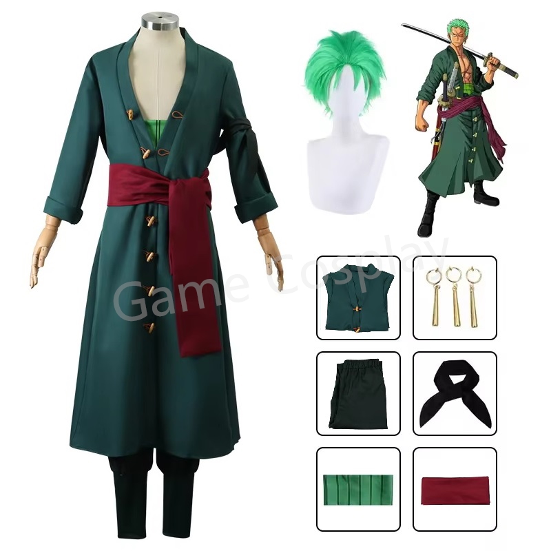 Loronoa zoro-男性用のコスプレ衣装,アニメの置物 - Zoro Anime Merchandise のレビューと価格