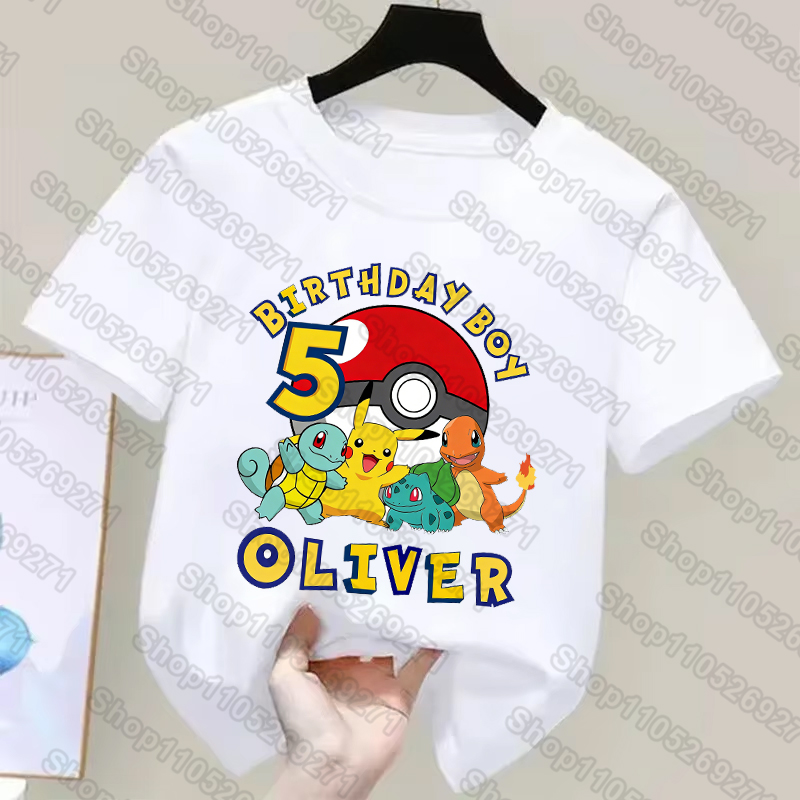ポケモン子供 Tシャツピカチュウ誕生日番号 1-9 プリント - Pokemon Anime Merchandise のレビューと価格