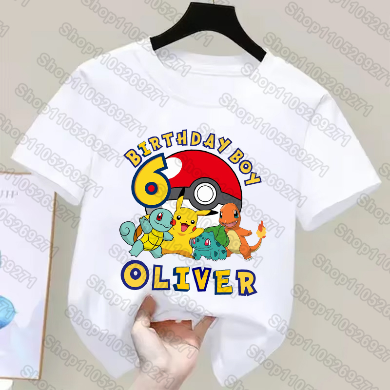 ポケモン子供 Tシャツピカチュウ誕生日番号 1-9 プリント - Pokemon Anime Merchandise のレビューと価格