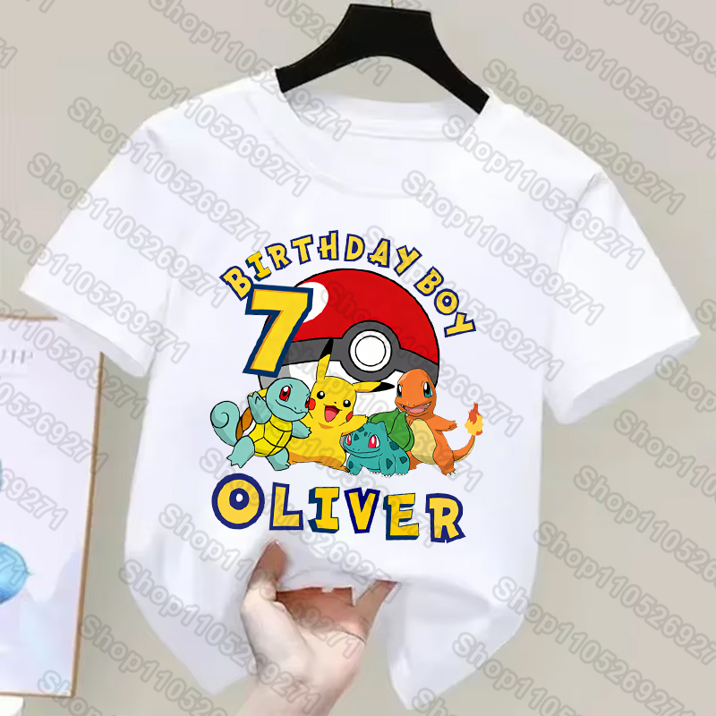 ポケモン子供 Tシャツピカチュウ誕生日番号 1-9 プリント - Pokemon Anime Merchandise のレビューと価格
