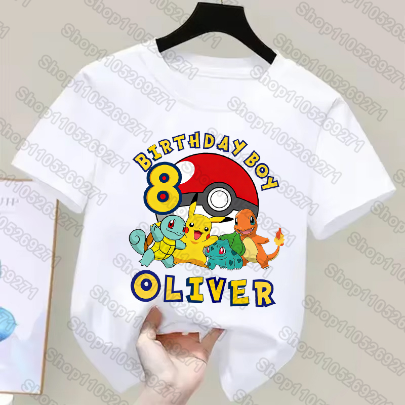 ポケモン子供 Tシャツピカチュウ誕生日番号 1-9 プリント - Pokemon Anime Merchandise のレビューと価格