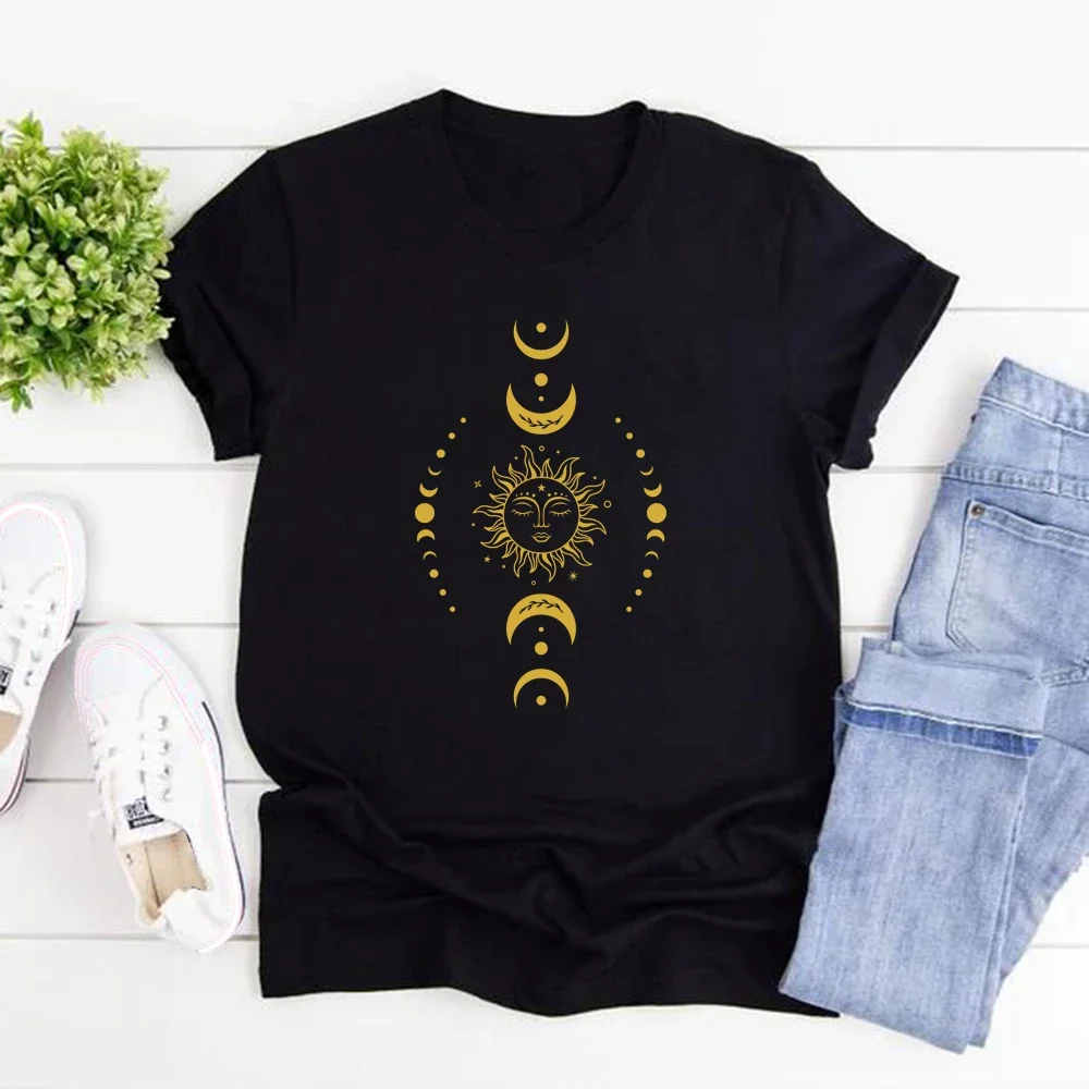 2026年新作ホットサマー太陽と月の星柄Tシャツ 天体ボヘミ - Anime Merchandise Store In Japan のレビューと価格