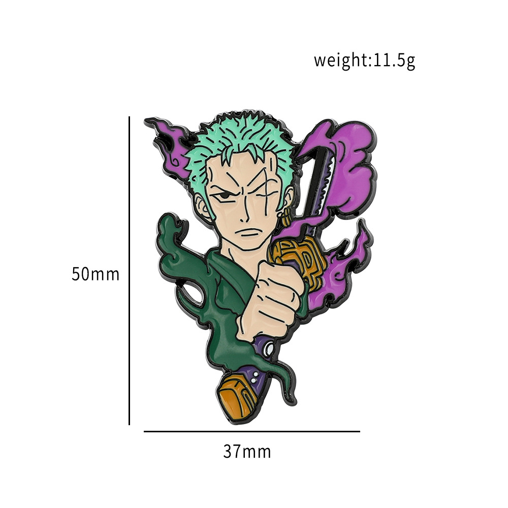 日本の漫画アニメキャラクター商品ワンピースブローチルフィゾロ - Zoro Anime Merchandise のレビューと価格