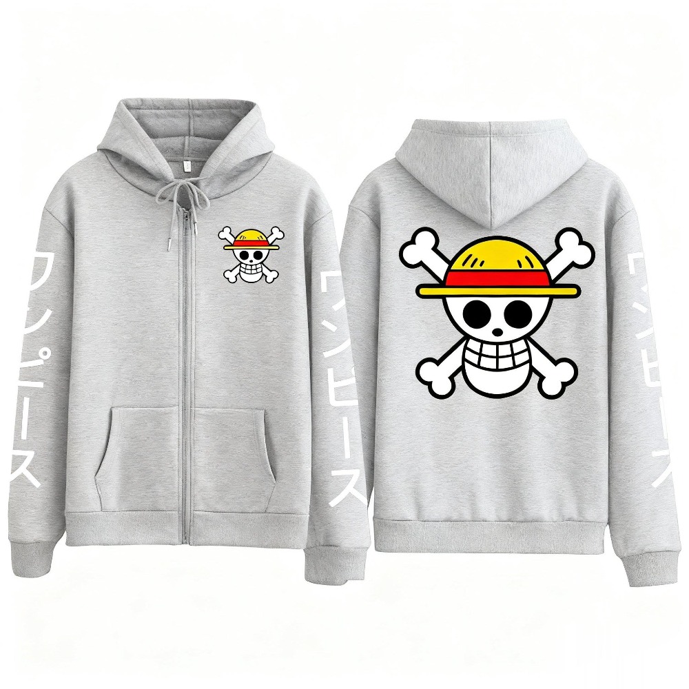 新しい特大ワンピースルフィアニメジッパーフード付きスウェット - Anime Merchandise Store In Japan のレビューと価格
