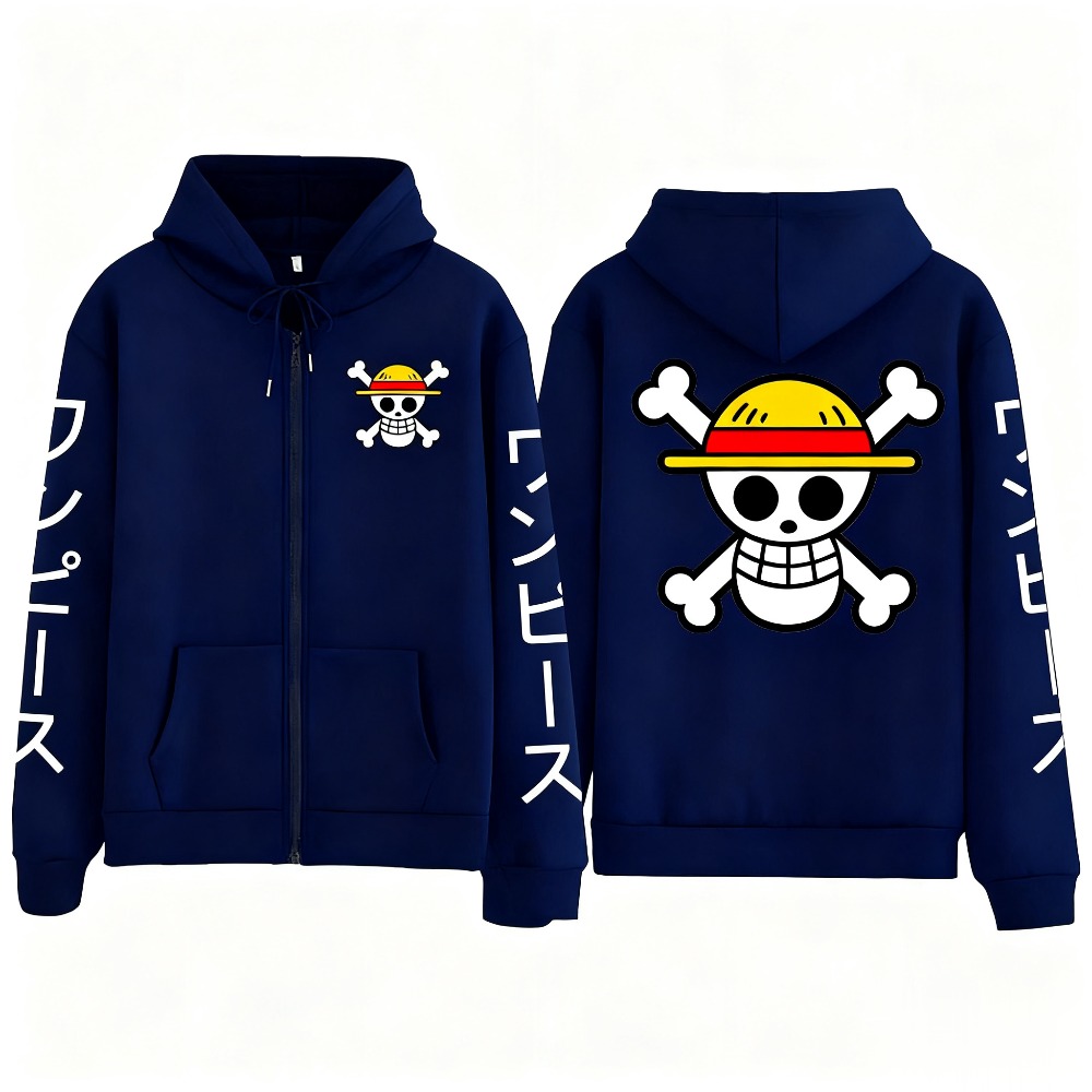 新しい特大ワンピースルフィアニメジッパーフード付きスウェット - Anime Merchandise Store In Japan のレビューと価格