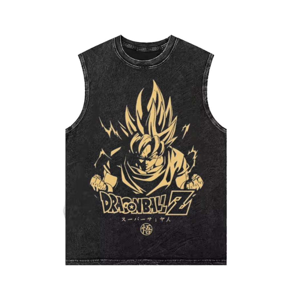 新しいドラゴンボールプリントメンズタンクトップ女性のノースリ - Anime Merchandise Store In Japan のレビューと価格