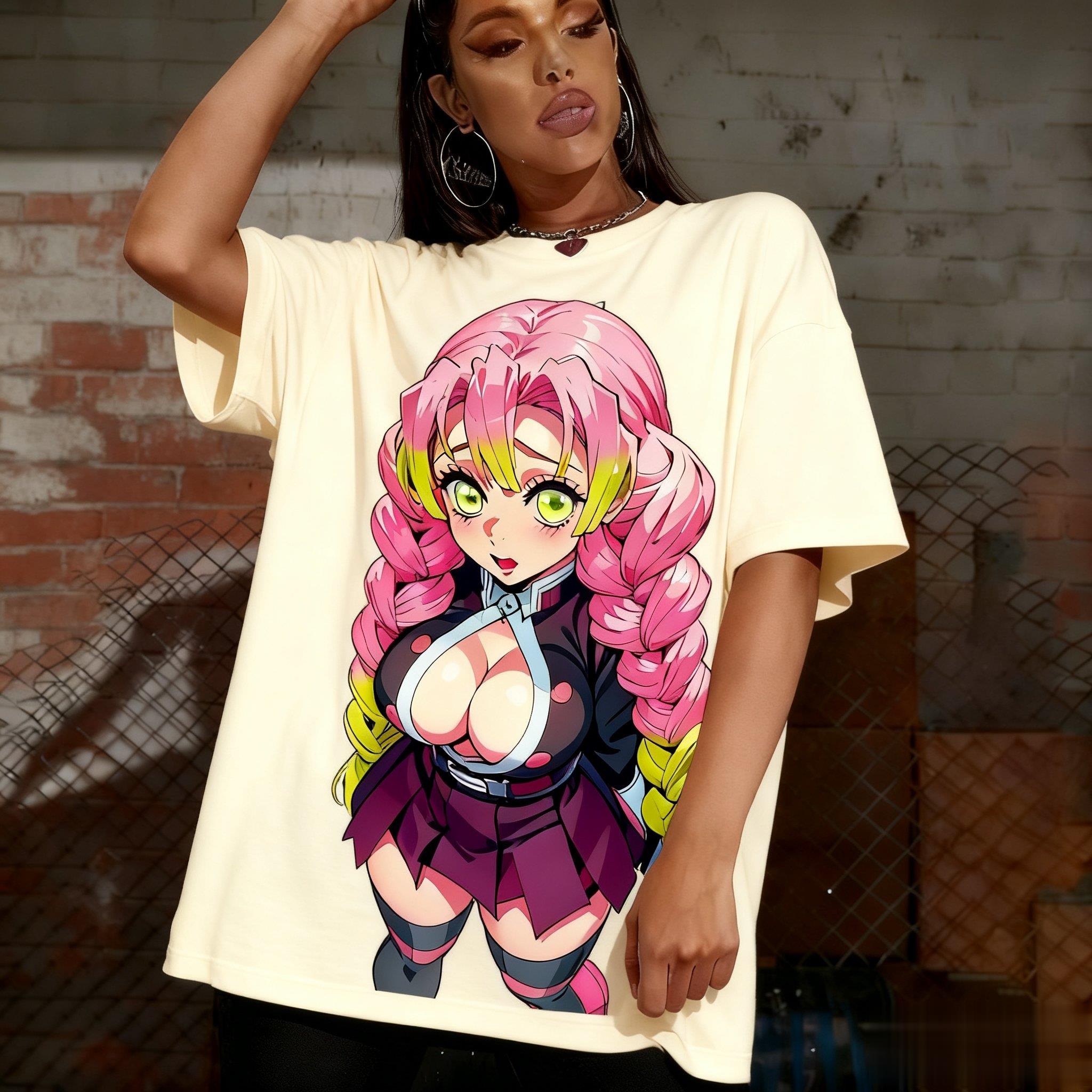 2026年新作　鬼滅の刃　甘露寺蜜璃　アニメグラフィックTシ - Anime Merchandise Store In Japan のレビューと価格