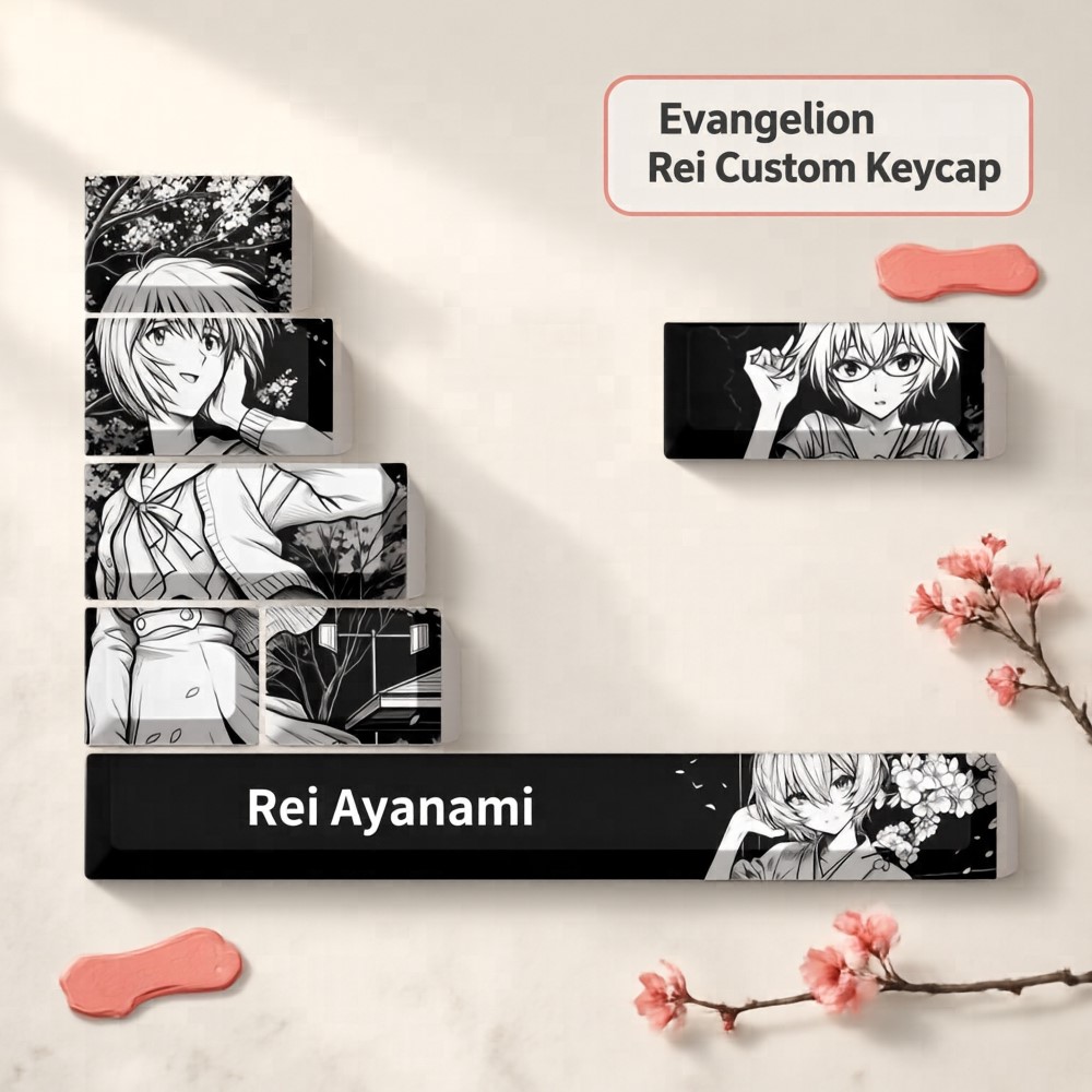 7個セット キーキャップ ネオン・ジェネシス・エヴァンゲリオ - Evangelion Anime Merchandise のレビューと価格